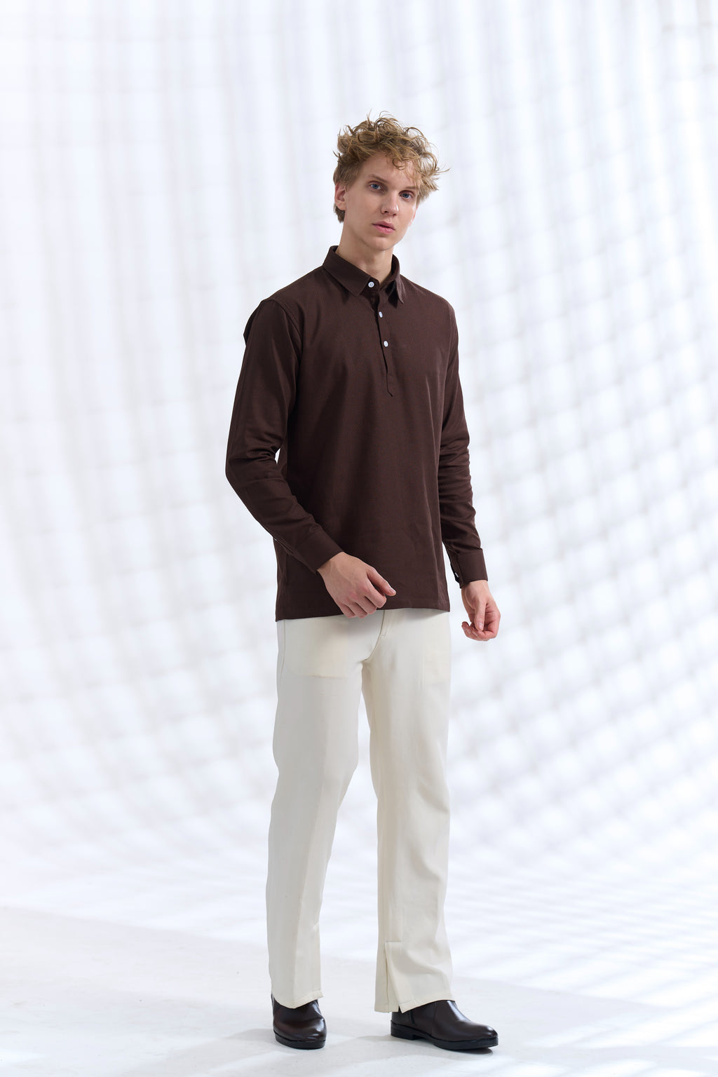 Cotton Henley Shirt
