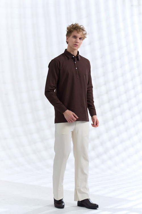 Cotton Henley Shirt