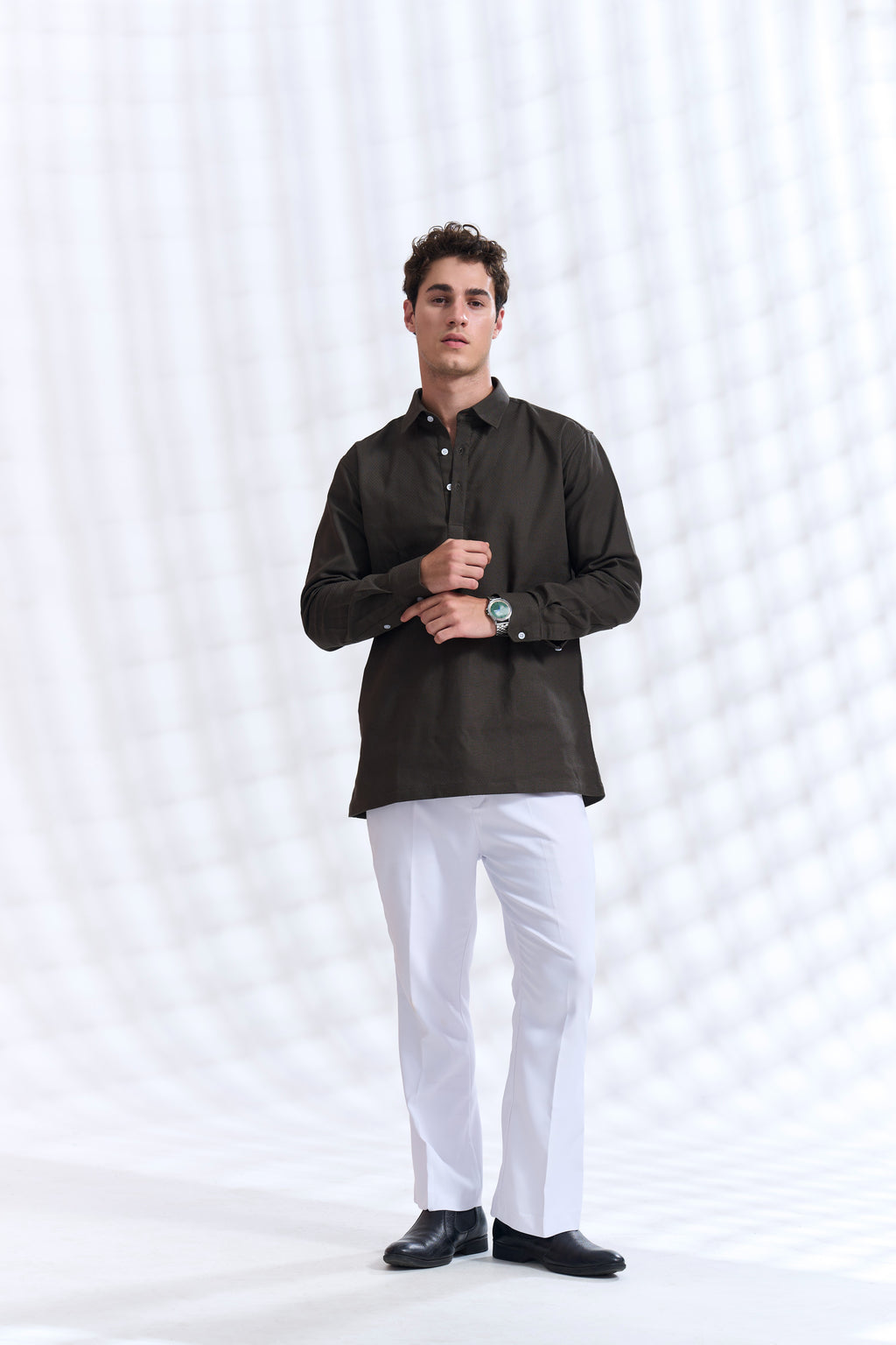 Cotton Henley Shirt