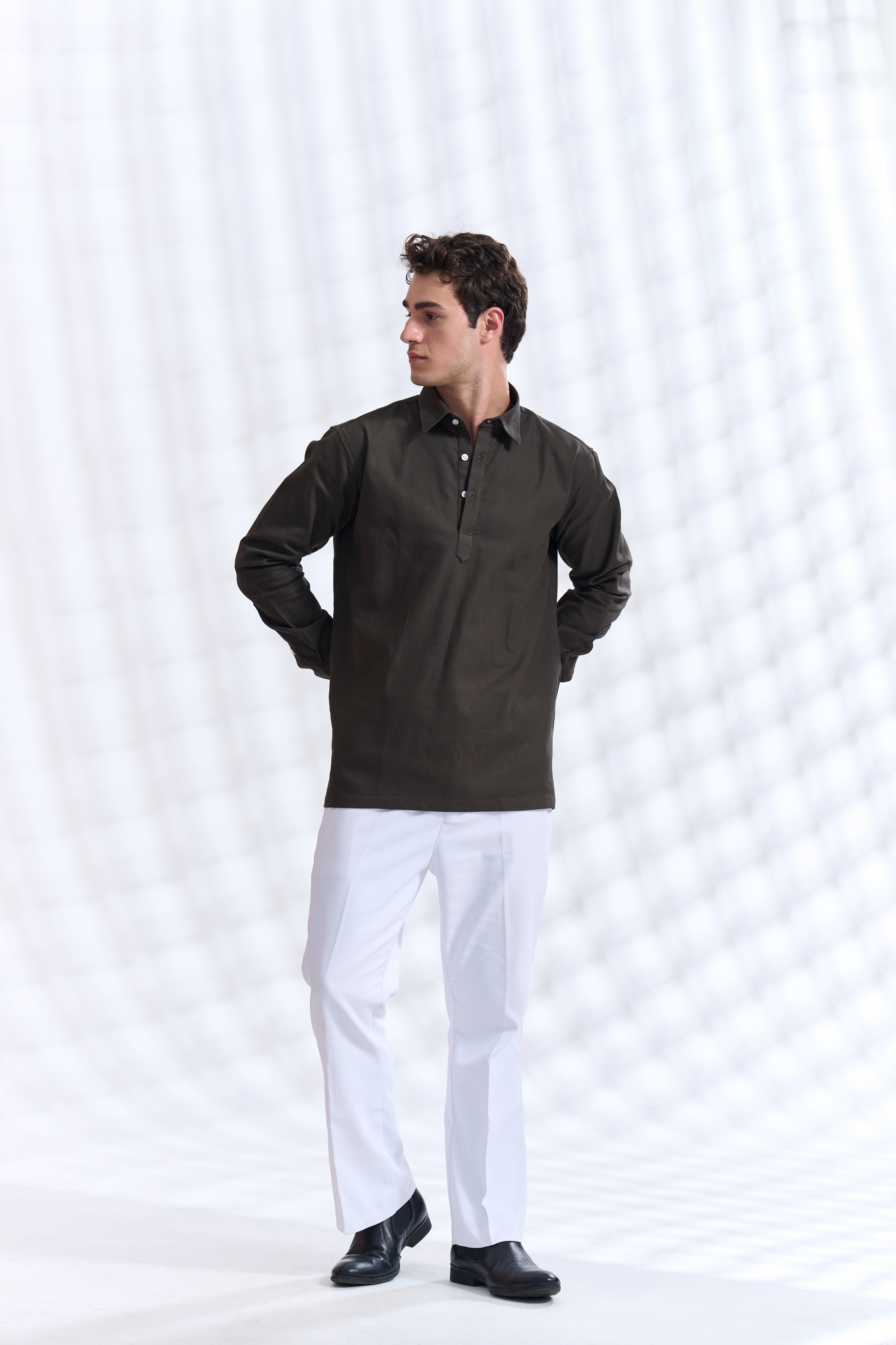 Cotton Henley Shirt