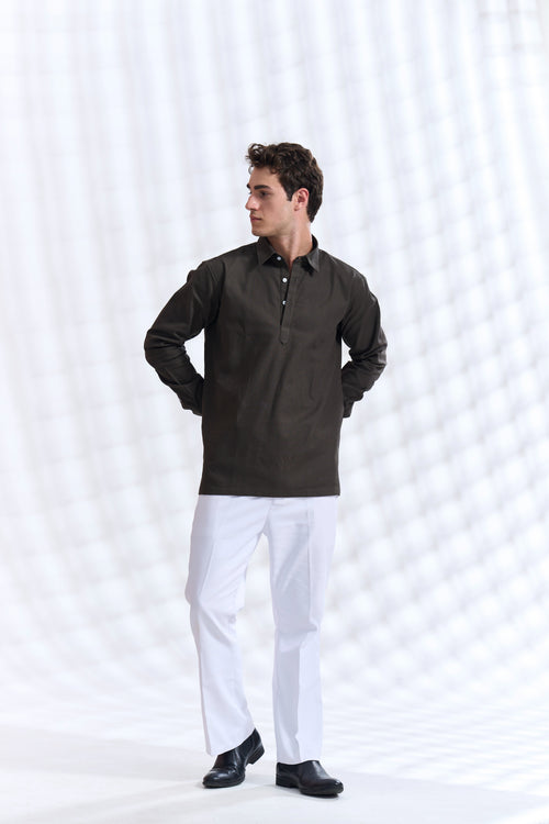 Cotton Henley Shirt