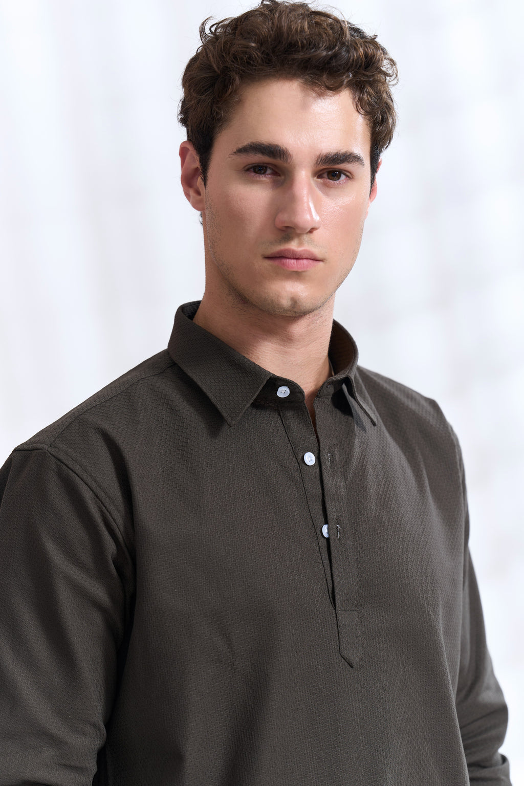Cotton Henley Shirt