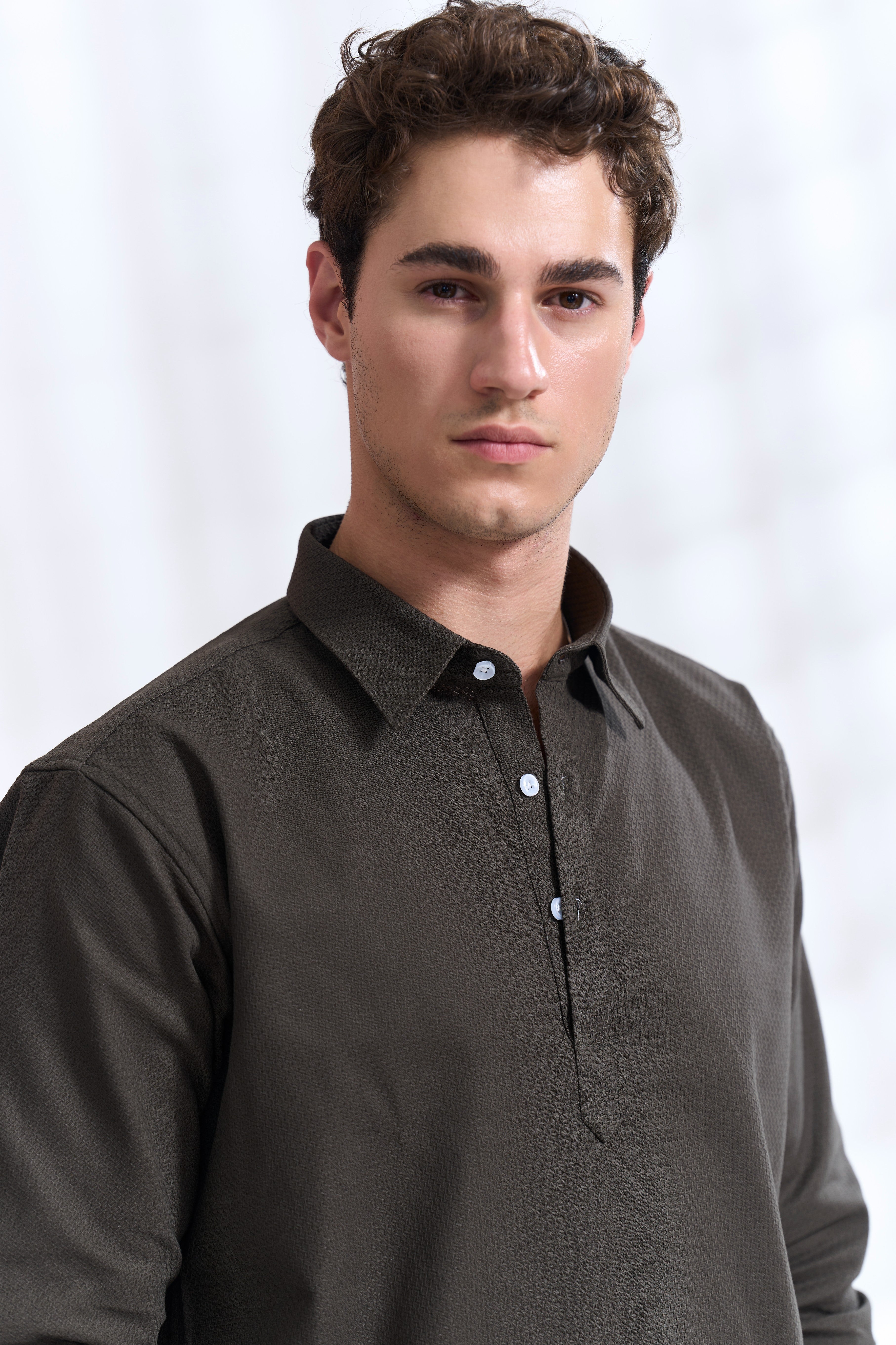 Cotton Henley Shirt