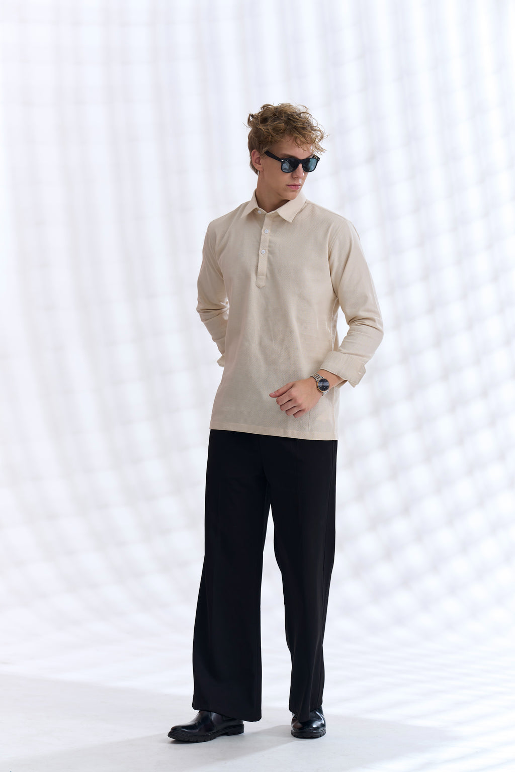 Cotton Henley Shirt