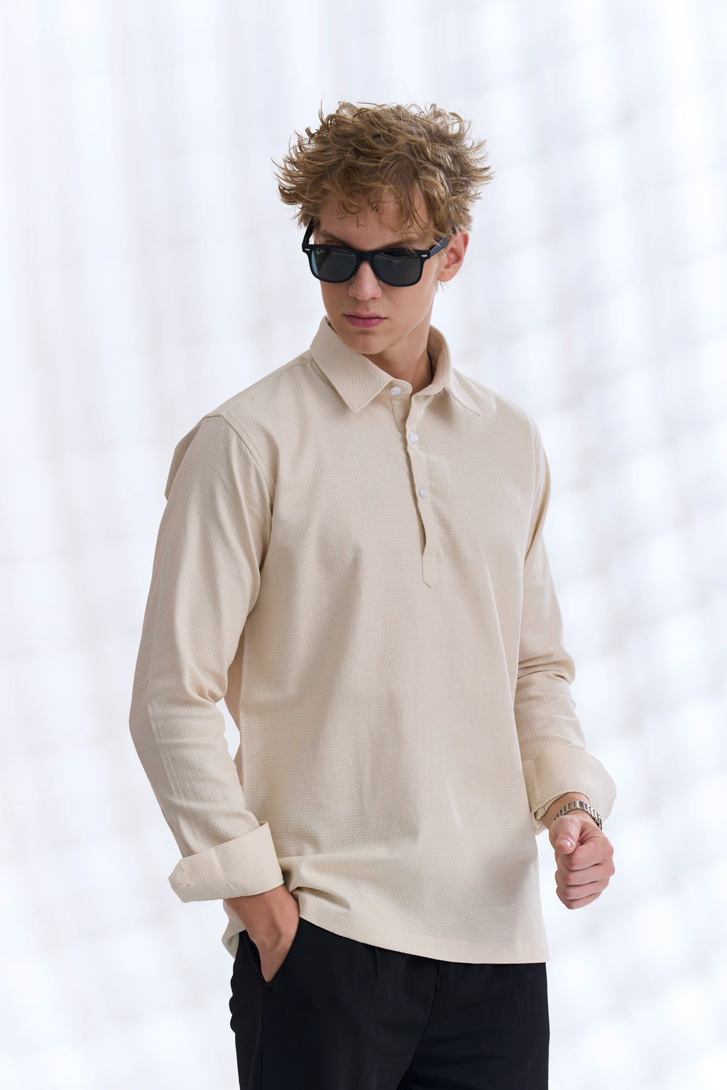 Cotton Henley Shirt