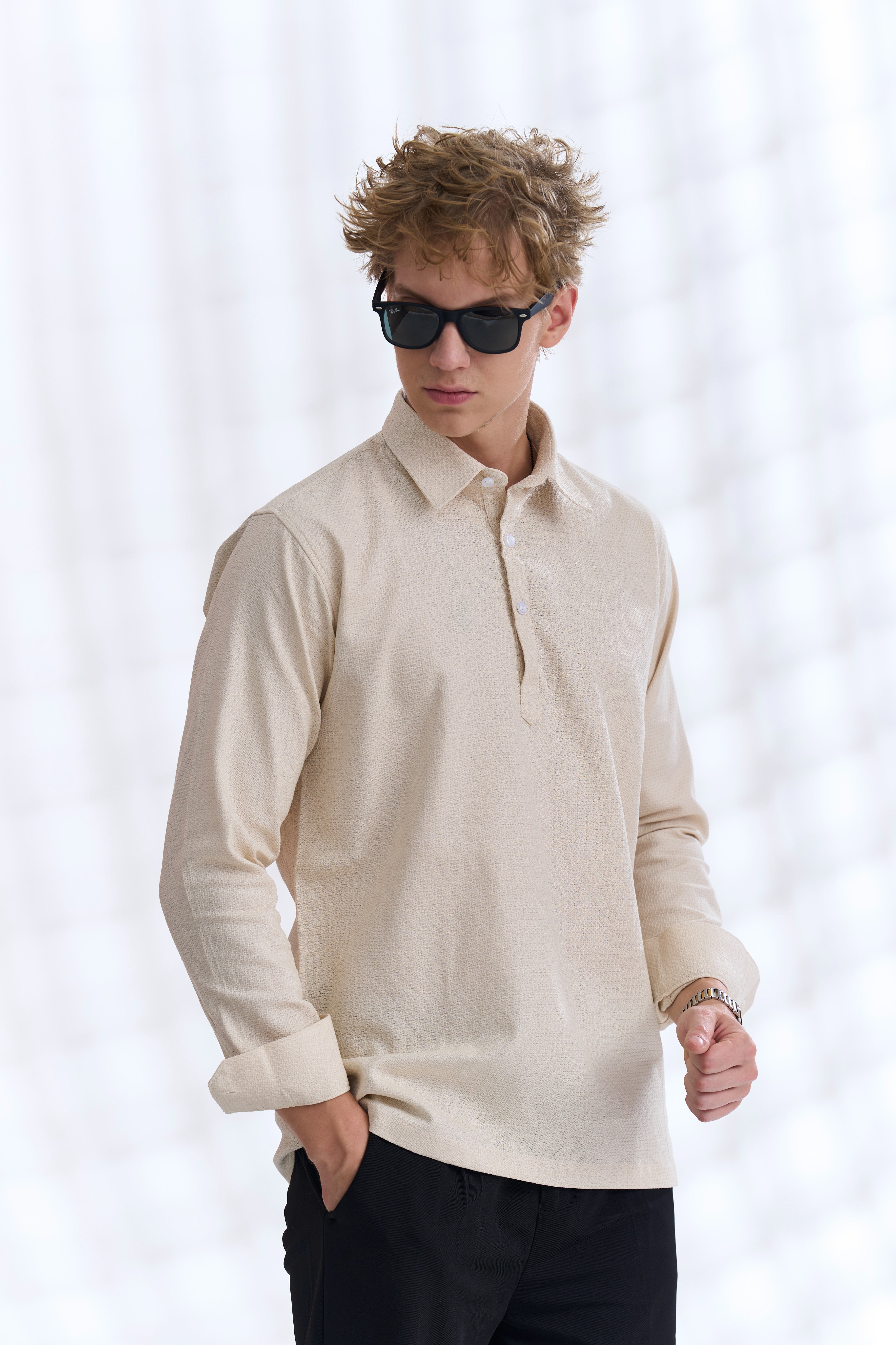 Cotton Henley Shirt