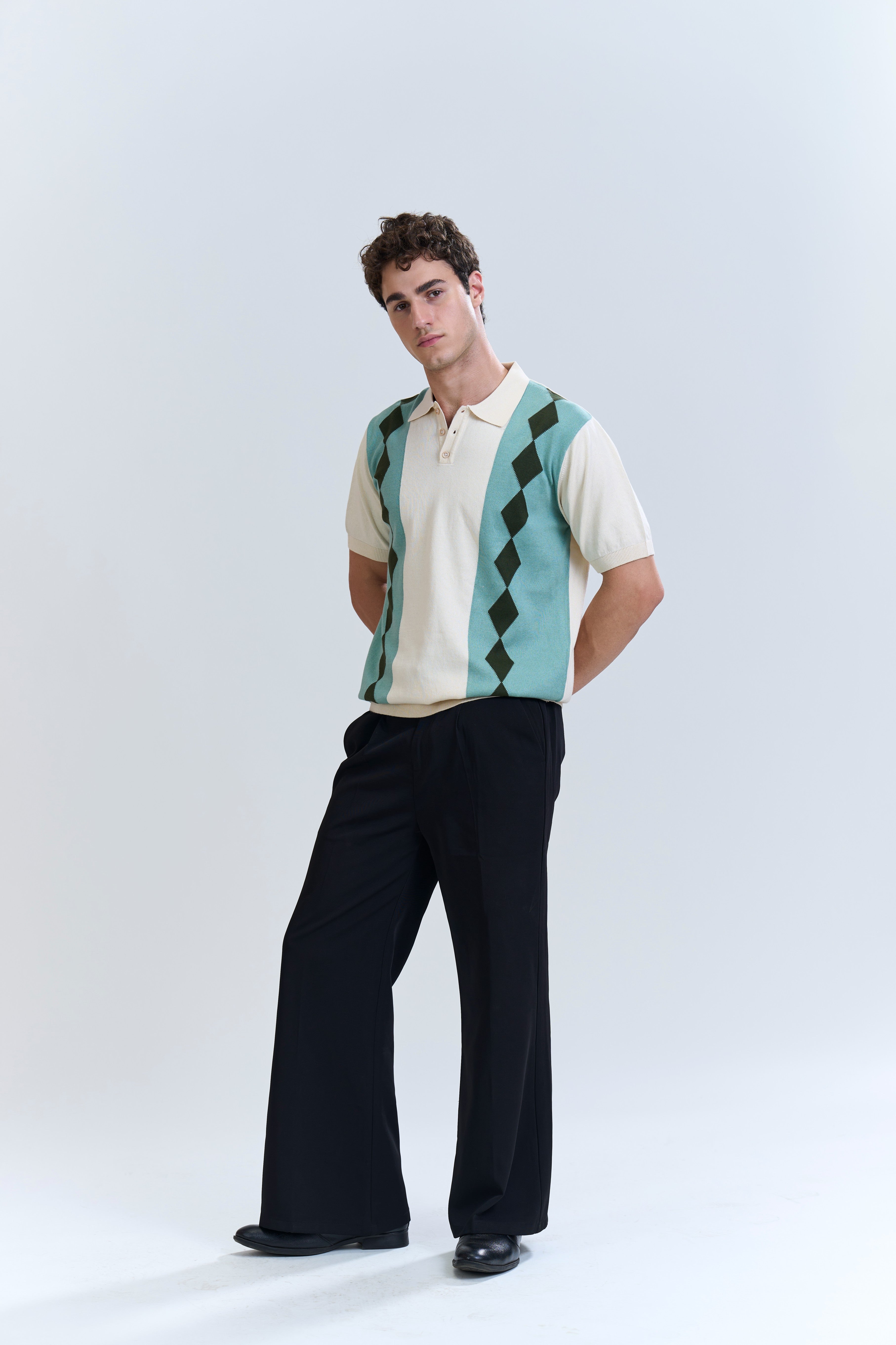 Vintage Argyle Panel Polo