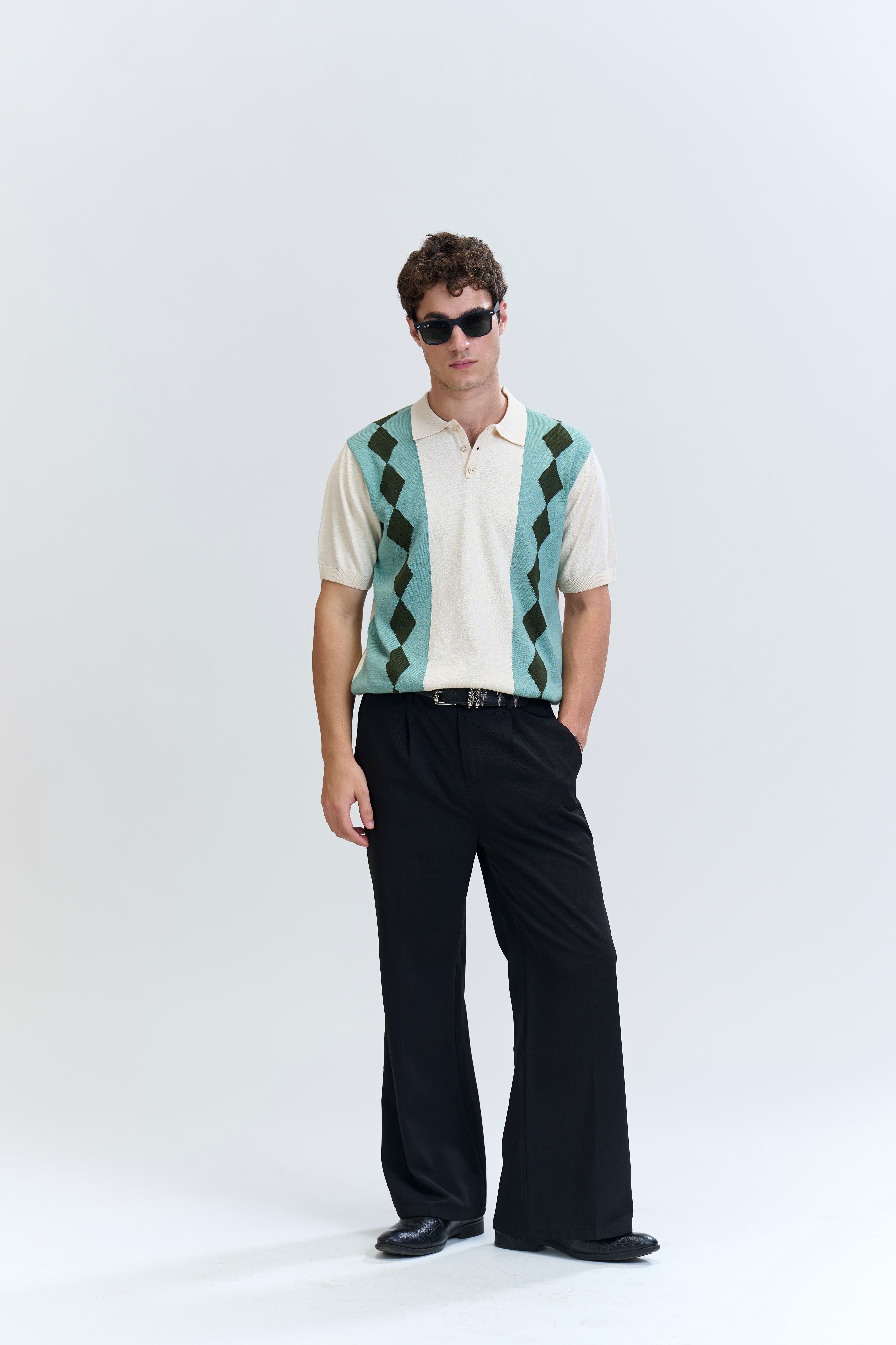 Vintage Argyle Panel Polo