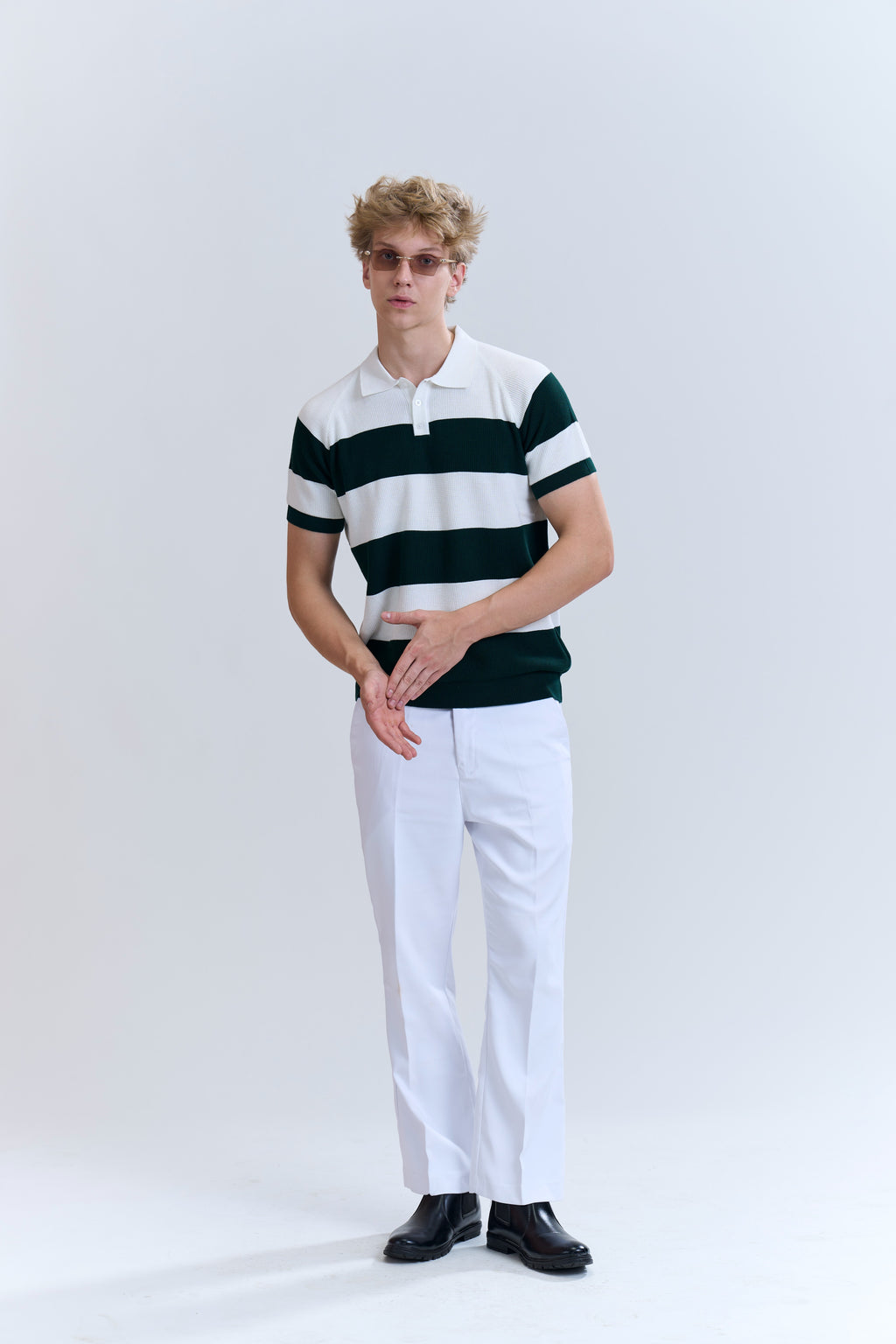Classic Stripe Knit Polo
