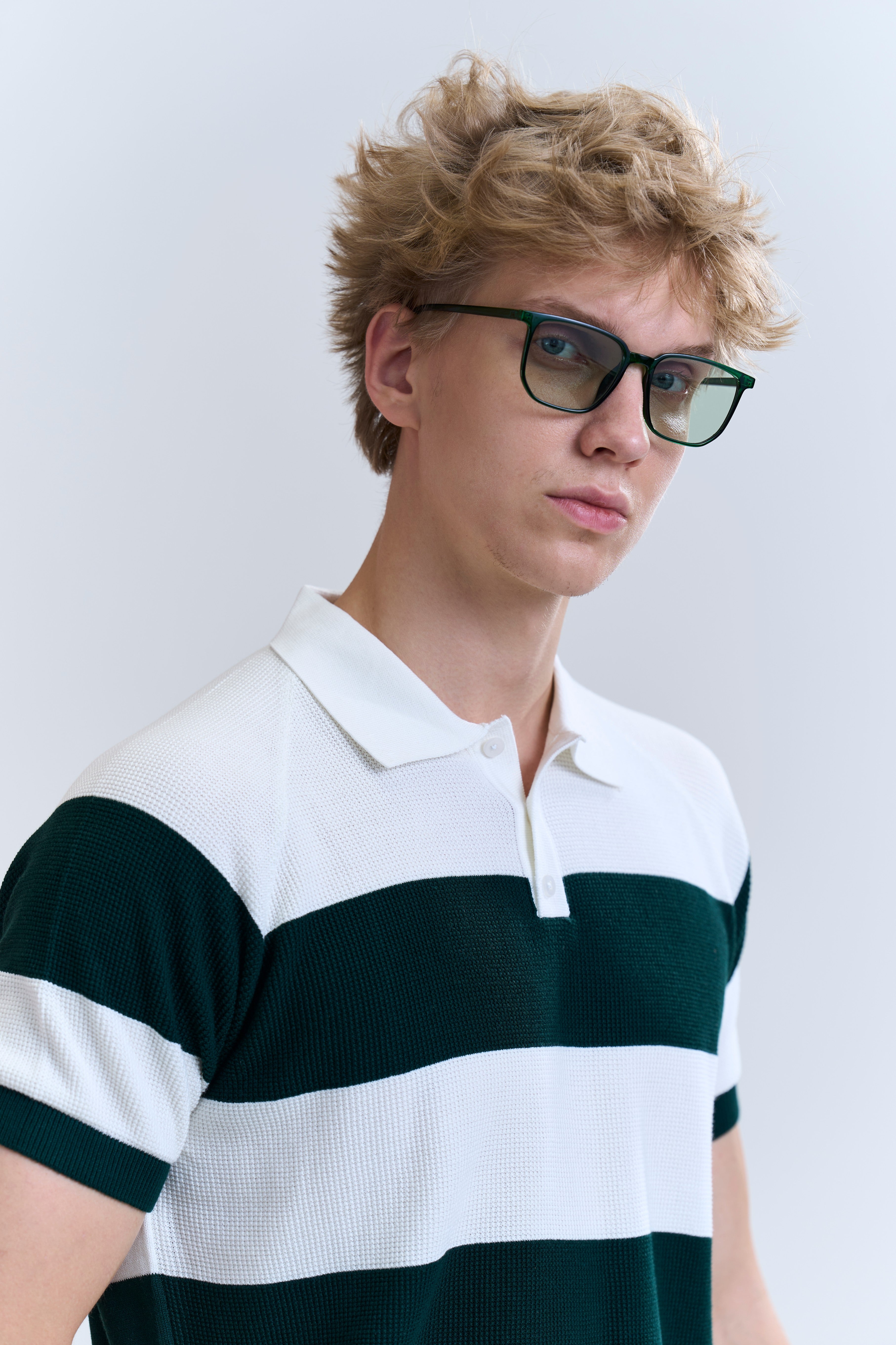 Classic Stripe Knit Polo