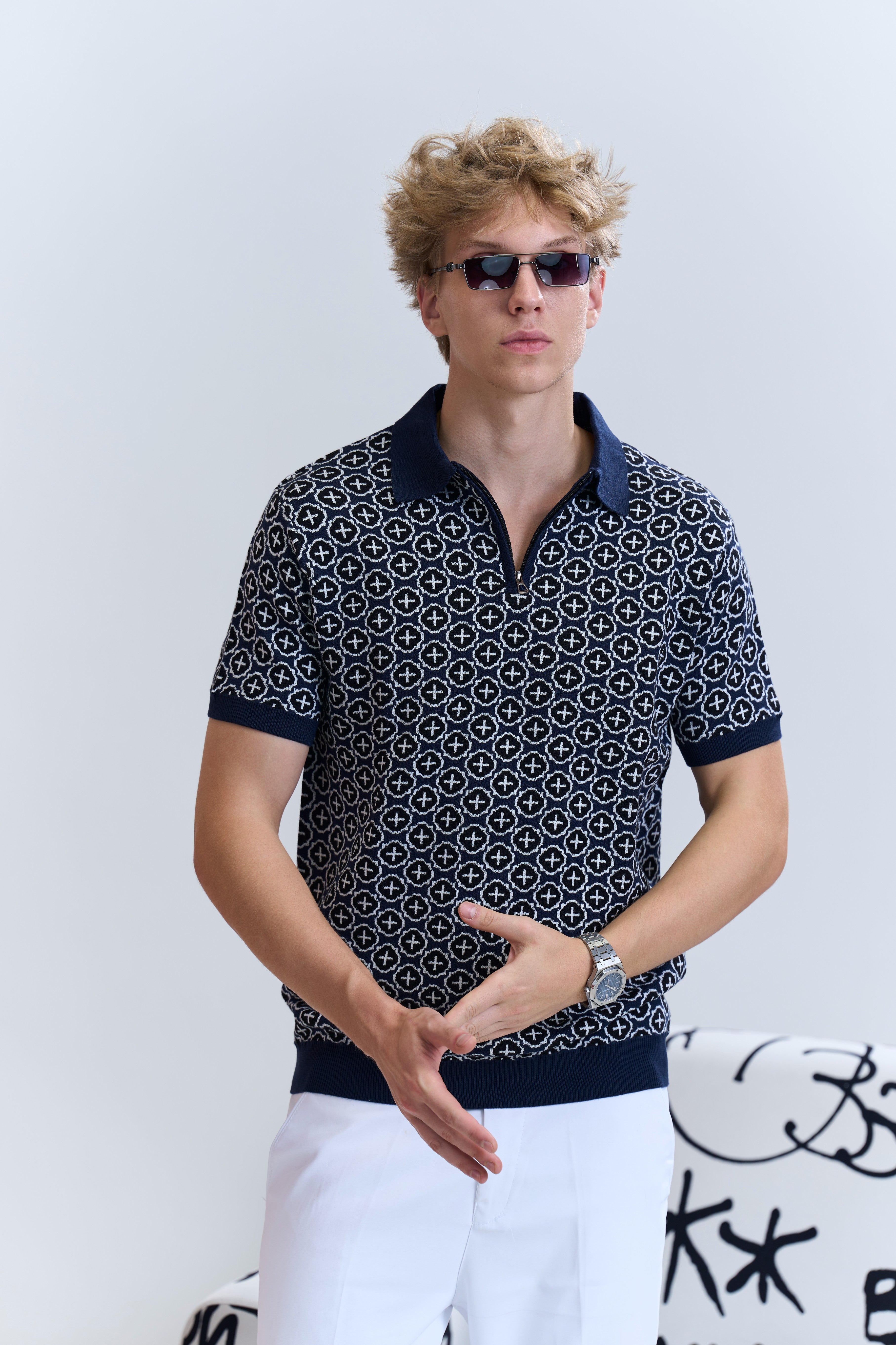 Heritage Jacquard Cotton Polo